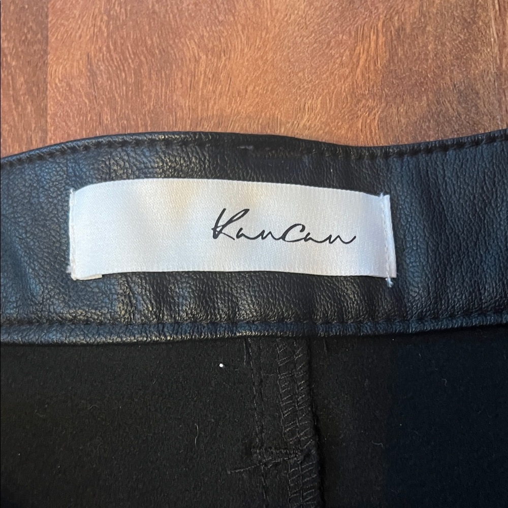 Like new KanCan Black Faux Leather Pants - Picture 2 of 15